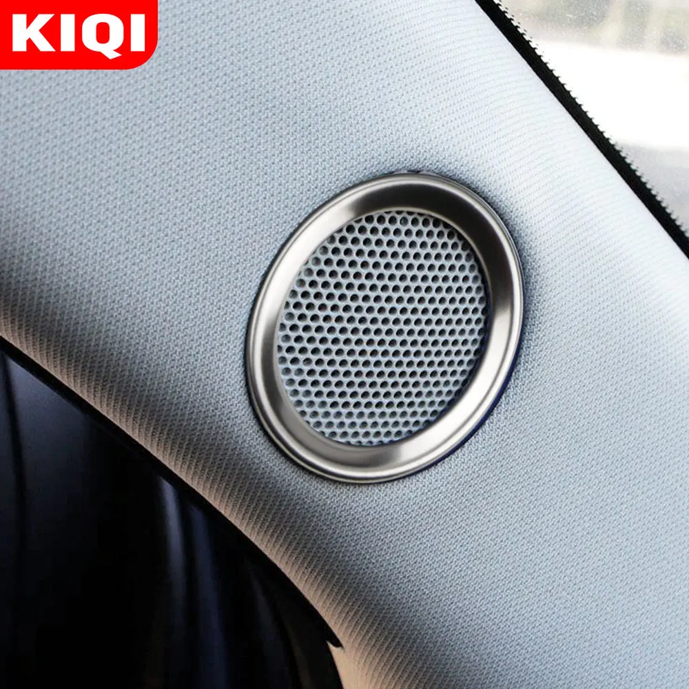 KIQI Stainless Steel Speaker Sound Ring Trim Cover for Mazda CX-5 CX5 2017 2018 2019 Decoration Interior Mouldings Accessories | Автомобили