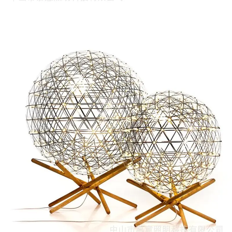 

Spark Ball table lamp Modern Simple Wood Stainless Steel Material LED Lantern Modern Simple Restaurant Living Room