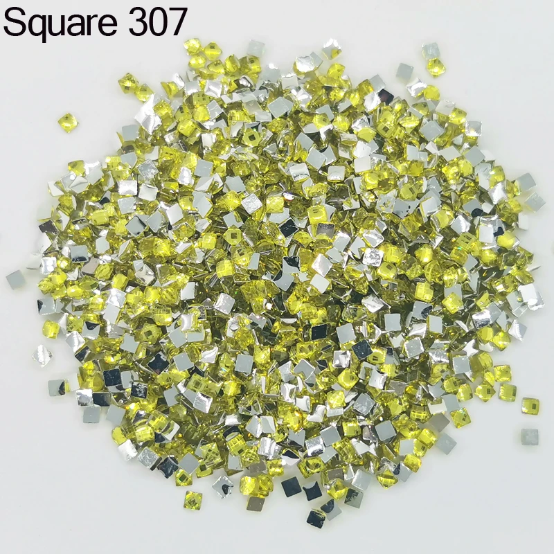 2021 New Crystal Resin Shinny Stone 2.5mm Square Drills Diamond Painting Embroidery Rhinestone Mosaic 