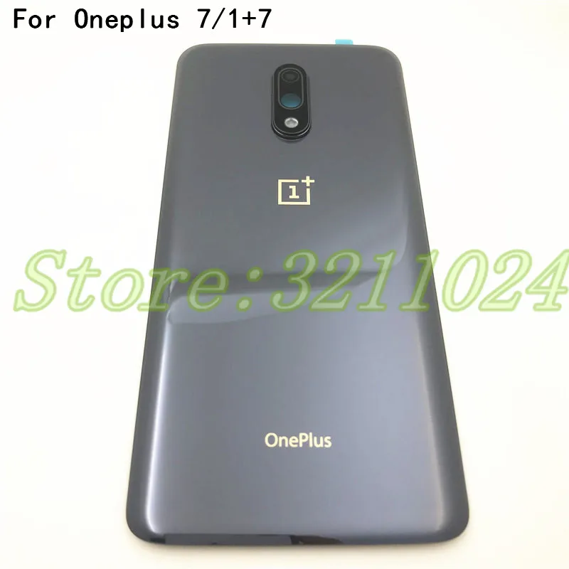 Оригинальное стекло 6,4" для Oneplus 7 1+ 7 задняя крышка батарейного отсека задняя крышка Корпус чехол+ Оправа объектива камеры+ клейкая наклейка
