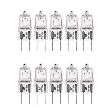 

10pcs 120V 20W G8 Pin Store Tungsten Lamp Hotel Lighting Energy Saving Halogen Bulb Easy Install High Brightness Transparent