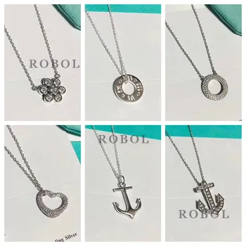 

XL TFB RLLEN High Quality Original 925 Sterling Silver TTT Necklace Pendant DIY Jewelry Jewelry Gift for Women Free Shipping