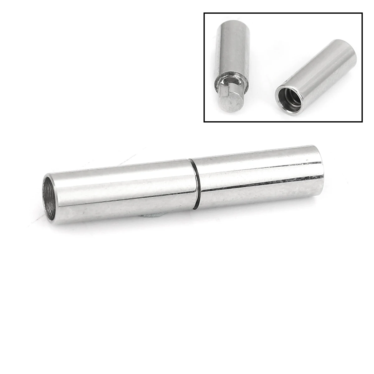 

New Hot 304 Stainless Steel End Caps Cylinder Silver Color 21mm x 4mm, 1 Piece