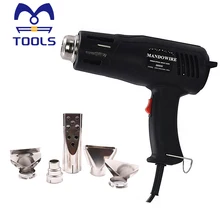 Pistola de calor eléctrica de 2000W, herramienta eléctrica de calor avanzada de temperatura Variable, secador de pelo para soldar, termorregulador, flexión de PVC
