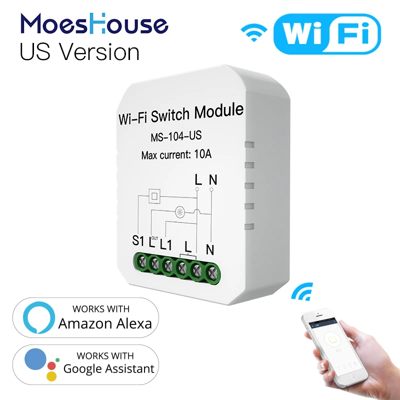 Used Smart WIFI Light Switch 3-Way or Single Pole Remote Alexa Google Home