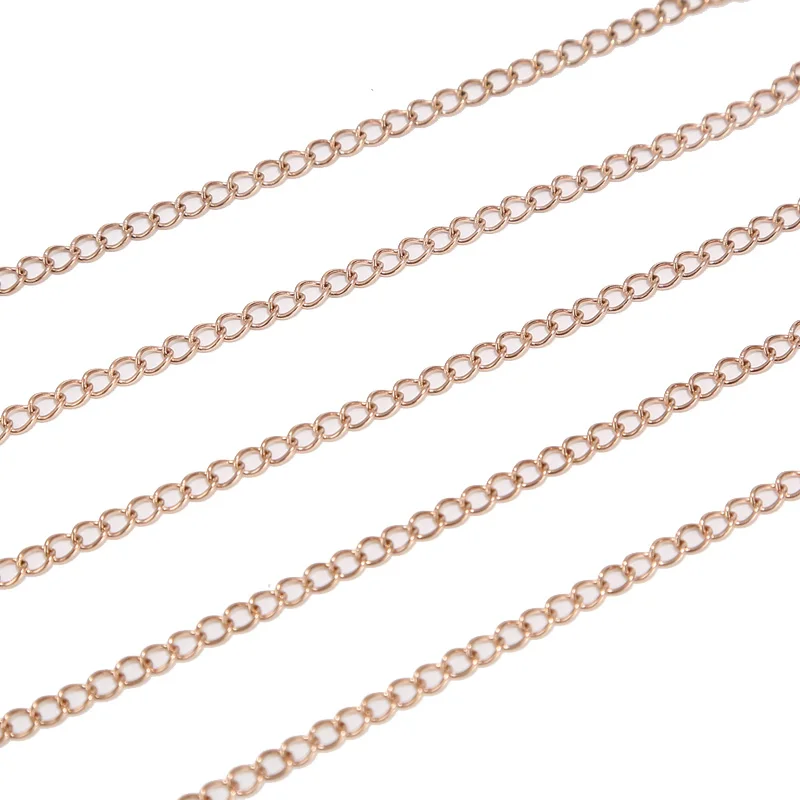 4 Prolunghe Per Collana In Acciaio Inox - Oro Rosa, 5-20cm, Con Moschettone, Per Gioielli - Foto 8