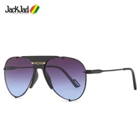 JackJad 2021 Fashion Cool Pilot Style Vintage Sunglasses Men Women Classic Rivets Brand Design Sun Glasses Oculos De Sol 0740