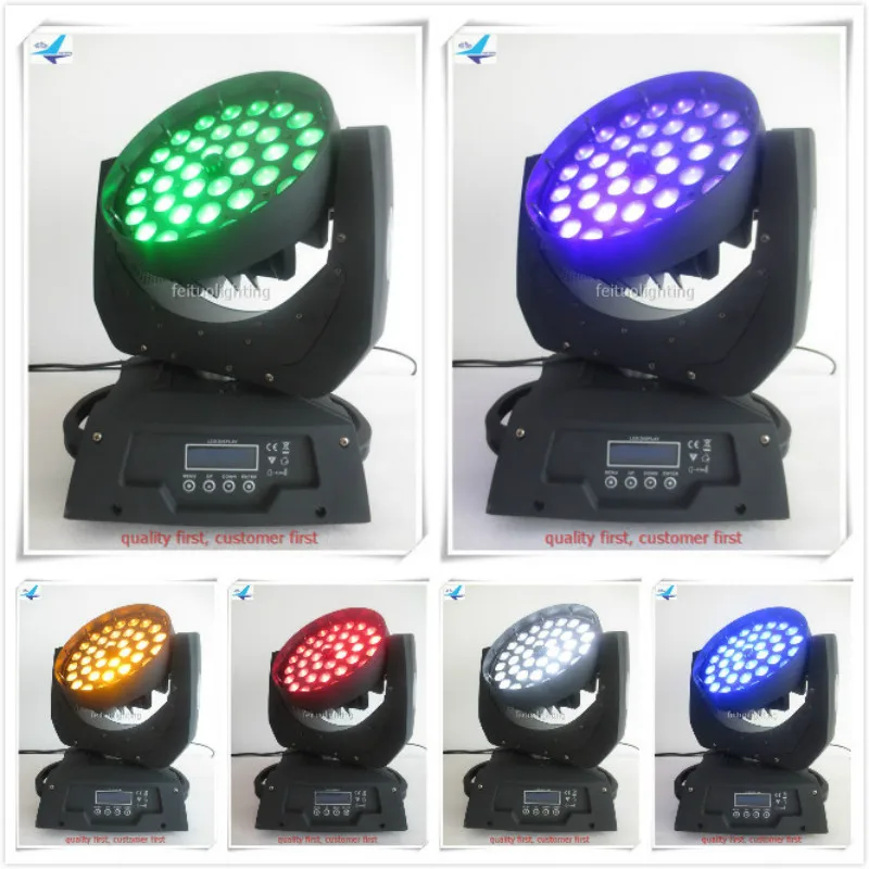 Zoom moving head 36 шт. 18 Вт RGBWA УФ светодиодный zoom wash светильник 36*18 zoom|Эффект освещения