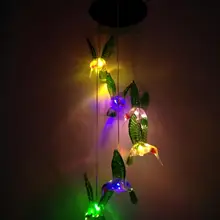 Стиль светодиодный солнечный колокольчик Hummingbird колокольчик Amazon Солнечная лампа красочный колокольчик