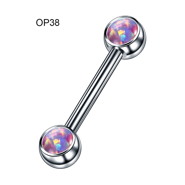 Titanium Ear Septum Helix Tragus Opal CBR Piercings Christina Vertical Hood Labret Dermal Anchor Earrings Piercing Jewelry