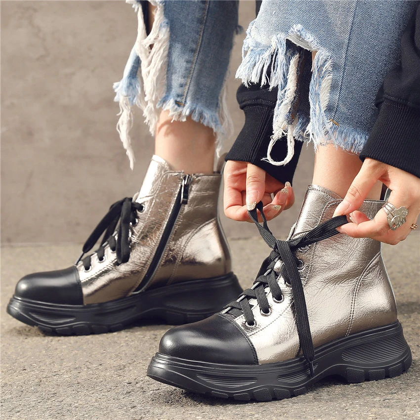 leather fashion trainers