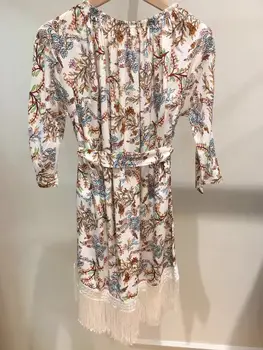 

Women Dress 2020 Spring and Summer New Style Boho Floral Lace Fringed Dress