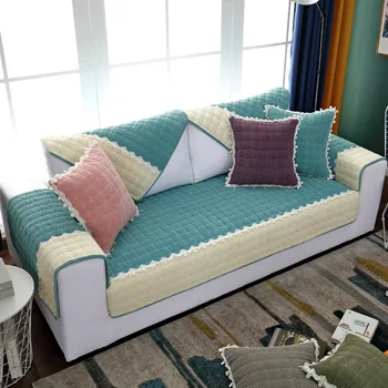 

Sofa Cushion Cotton Simple Modern Style Four Seasons Corduroy Short Plush Non-slip Cushion Sofa Towel Sofa Cover Full Cover