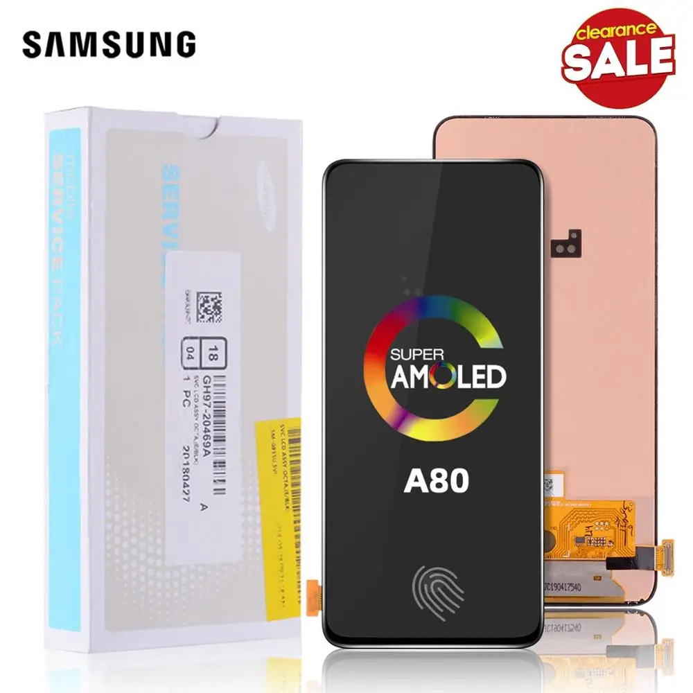 

AMOLED LCD for Samsung Galaxy A80 LCD Touch Screen Digitizer Assembly LCD for Galaxy A90 A805 SM-A805F / DS A905F SM-A90