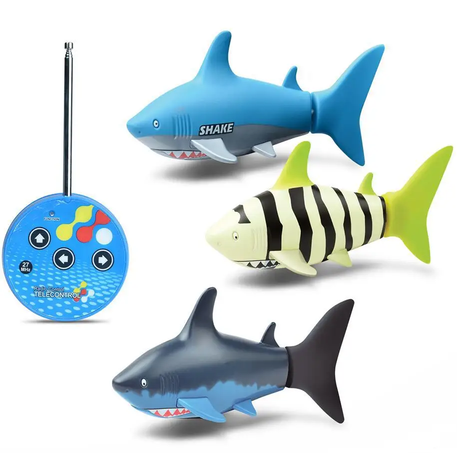 

Innovation Mini yao fashion control yu Children Remote Control Boat Cans Loaded Toy Model Strange New Swimming Shark 3310B
