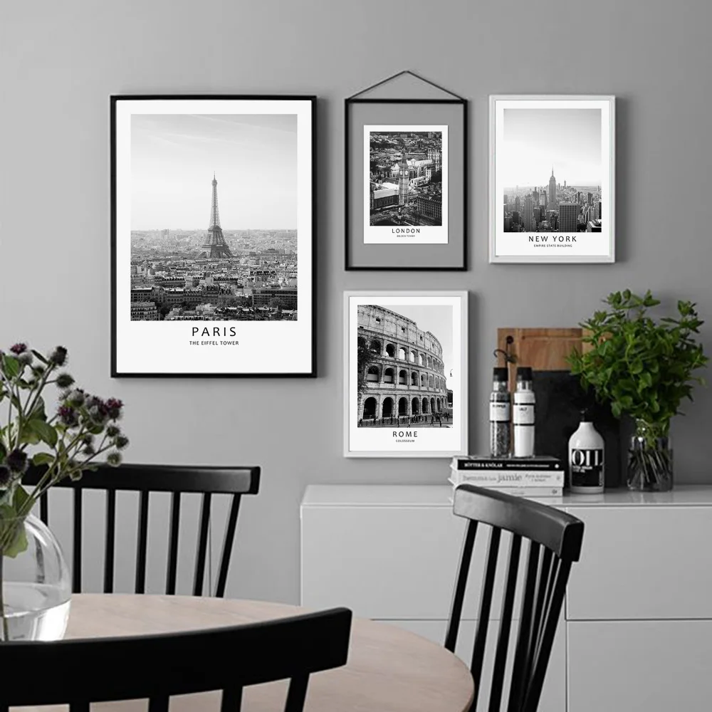 Paris-Tower-London-Big-Ben-Rome-Colosseum-New-York-Posters-And-Prints-Nordic-Canvas-Painting-Wall (3)