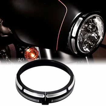 

7" Burst Headlamp Trim Ring For Harley&Motorcycle Touring Street Glide Road King Trikes FLHX FLHR FLH/T 96-16 17 18