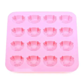

Silicone Cake Baking Molds Pig Face Shaped Chocolate Jelly Pastry Making Moulds 16 Cavities Ice Candy Trays Pink