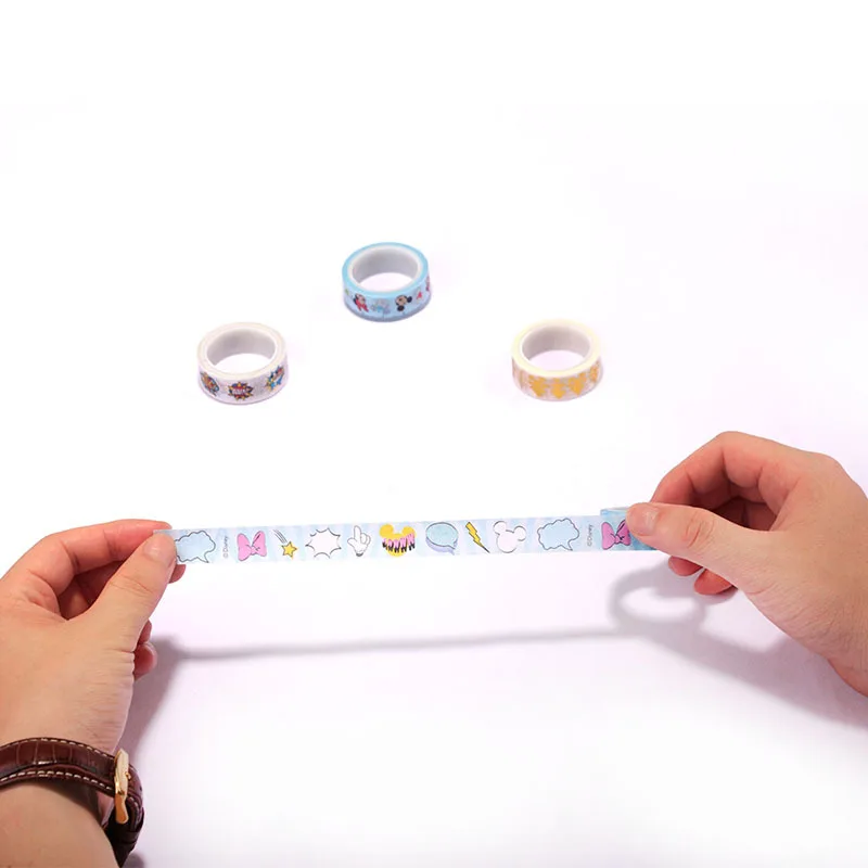 Disney Микки канцелярская лента мультфильм 5 метров DIY бумажная лента маскирующая лента канцелярские принадлежности для мальчиков и девочек офисные школьные принадлежности Васи