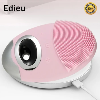 

Silicone Facial Brush Face Cleaner Electric Face Cleansing Brush Ultrasonic Facial Scrubber Limpieza Facial Wireless Charging