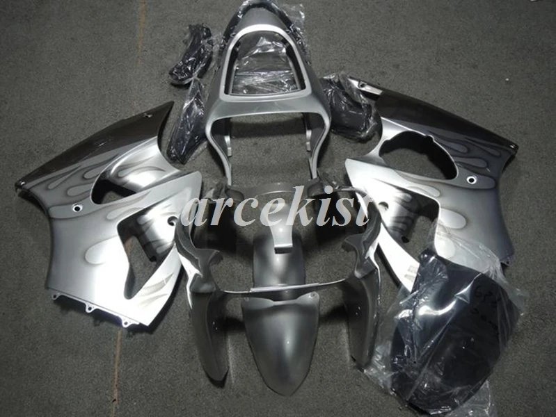 

New ABS Motorcycle Full Fairings kit Fit for kawasaki Ninja ZX-6R 636 6R 00 02 01 2000 2001 2002 Body set silver