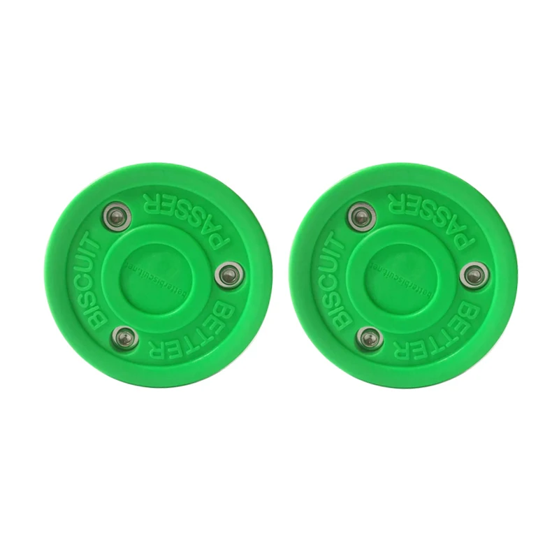 Red Green Biscuit Off-ice Hockey Training Pucks for Street Hockey Stickhandling Passing Puck