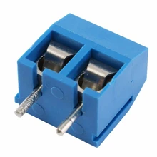 40pcs DIY Connectors Terminals 2-Pin Screw Terminal Block Connector 5.08mm Pitch Panel PCB Mount Electrical Equipment Tool Parts