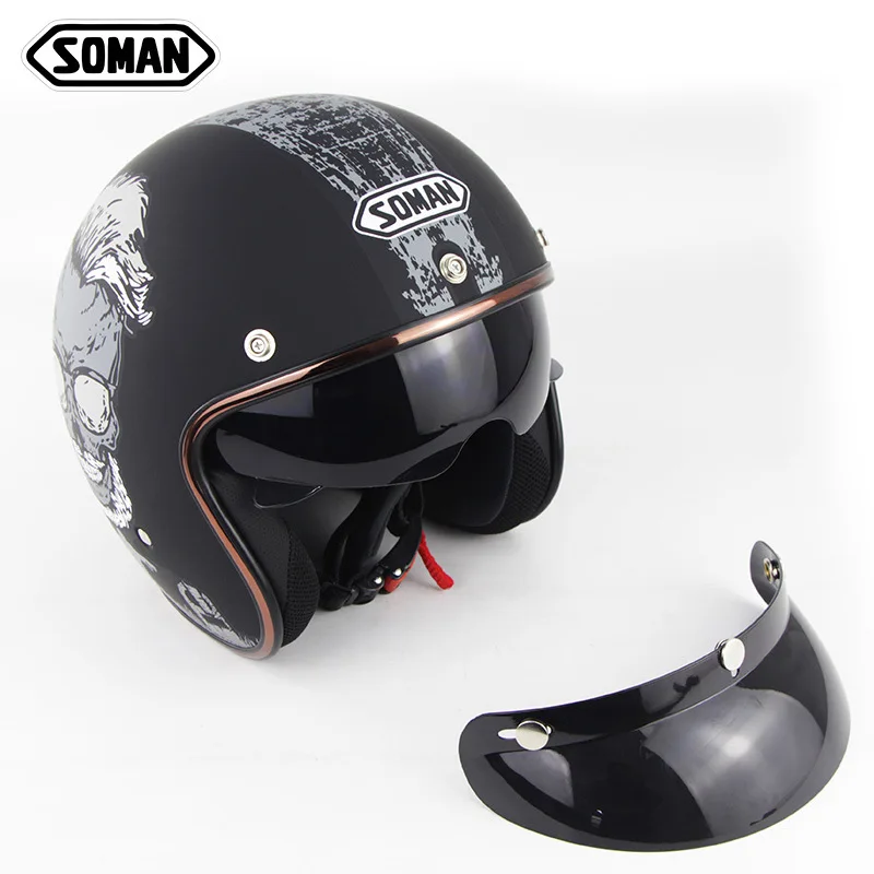 Vega Vintage Motorcycle Helmet for Men 
