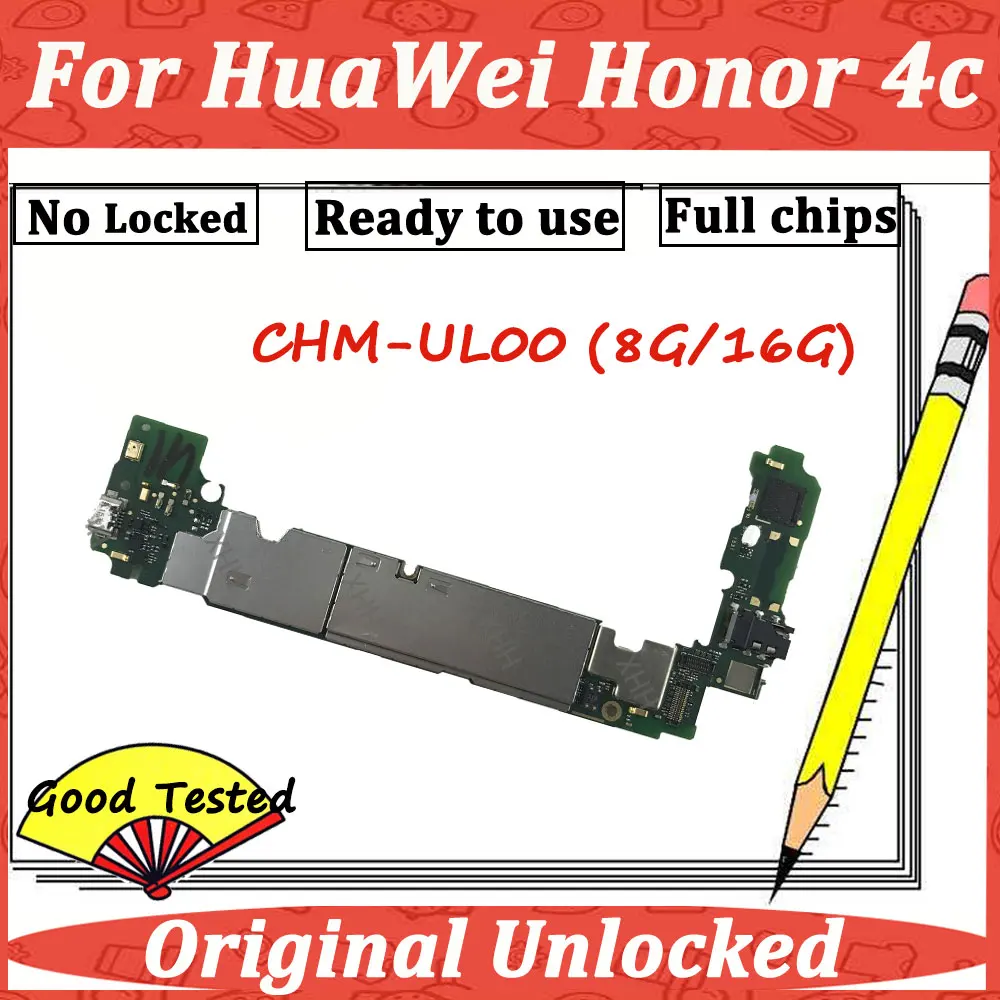 Для HUAWEI Honor 4c разблокировка логическая плата Материнская плата разборка материнская плата с системой Android полные чипы печатные платы CHM-UL00