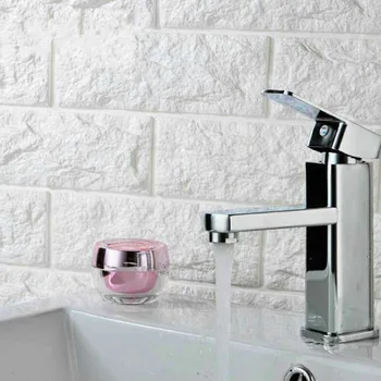 

Electroplating Square Single Hole Cold And Hot Wash Basin Faucet Washbasin Bathroom Cabinet Faucet