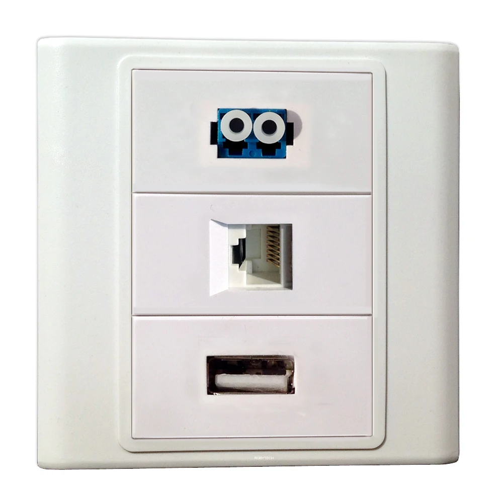 Модули: LC+ RJ45+ USB, настенная пластина Cat6 Ethernet модули планшайбы разъем порт для кабельной системы