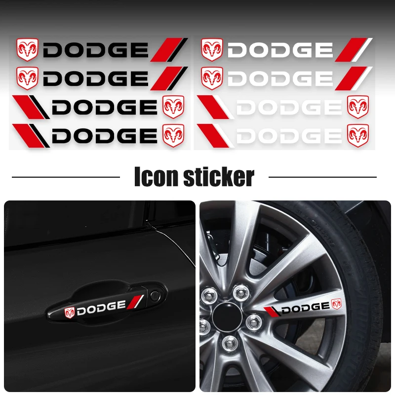 4 шт. автомобильные наклейки на ручку дизайнерские виниловые для Dodge journey ram 1500