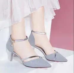 Bridal Sexy Silver Wedding Stiletto Heels Lady Fashion Spring Summer Golden High Heel Shoes Female Cute Pumps