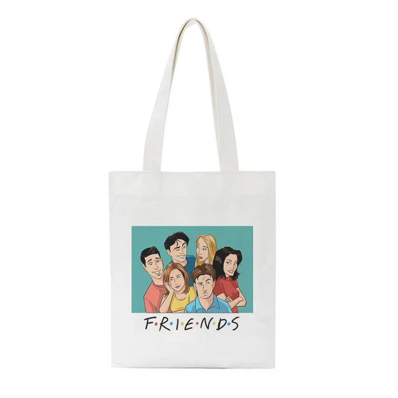Женская сумка в стиле Харадзюку с надписью «FRIENDS» и надписью «Tv Show», новые модные женские сумки через плечо для отдыха, Большая вместительная сумочка, сумочка, сумки на плечо - Цвет: 4121