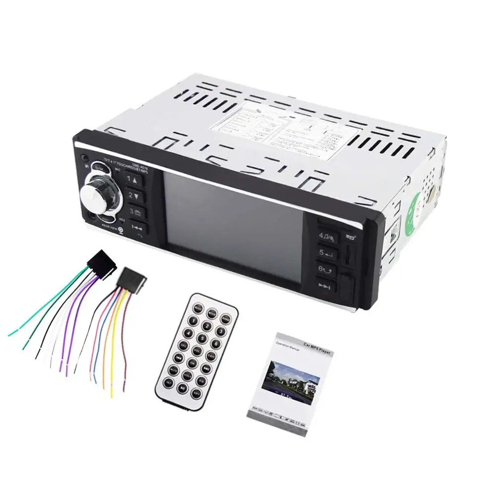 3- basic set " TFT сенсорный экран 1din стерео радио Bluetooth 1 Din автомагнитола аудио зеркало с экраном камеры заднего вида ссылка USB FM радио дистанционное управление - Цвет: 3- basic set