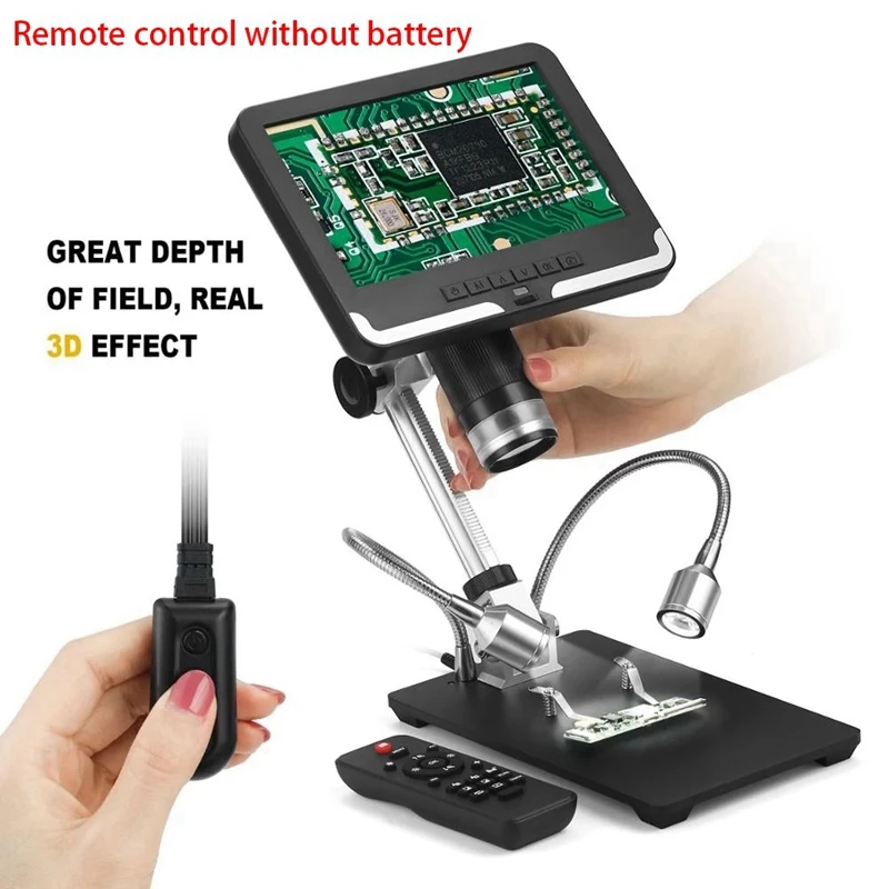 AD206 7 дюймов ЖК дисплей Экран 2.0MP 200X Цифровые микроскопы производственного