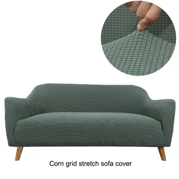 

Solid Color Elastic Sofa Cover All-inclusive Stretch L Shaped Couch Chaise Longue Cover for Living Room 1/2/3/4-seater Slipcover