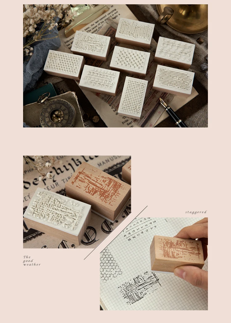 Vintage Basic grid number alphabet decoration stamp wooden rubber stamps for scrapbooking stationery DIY craft standard stamp