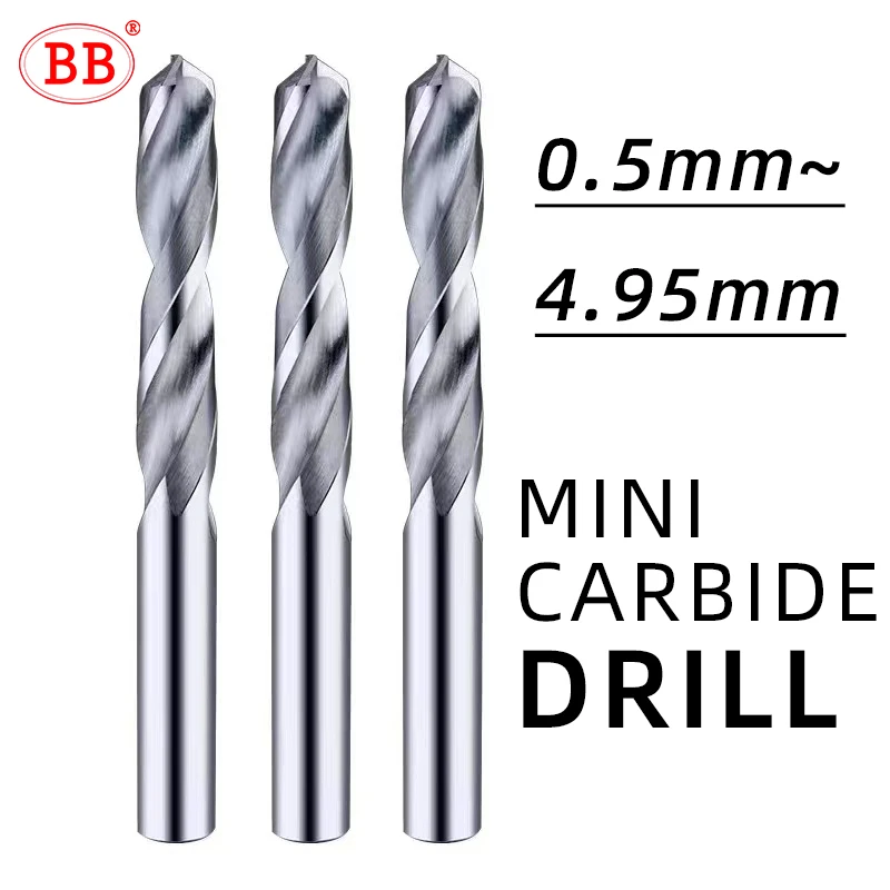 Milímetro sonido espada Taladro de carburo BB de 0,5 a 4,95mm, brocas Micro Mini CNC, herramienta  de mecanizado de agujeros de Metal para acero de aluminio 2,35, taladro de  uñas D1 = D2 de diámetro - AliExpress Herramientas