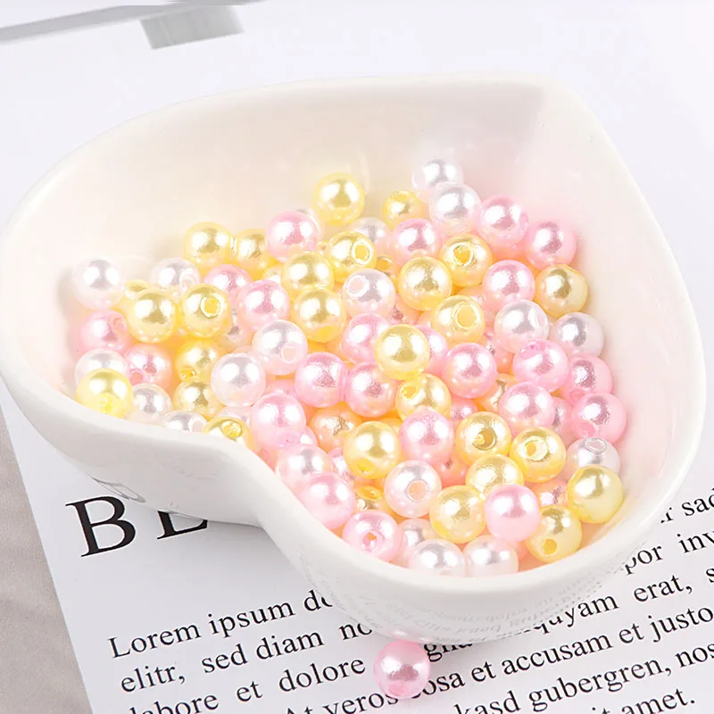 4000pcs White Pearl Beads Mix 3mm 4mm 5mm White Pearl Craft Beads Round  Loose Pearls with Holes for Sewing Crafts Decoration Bracelet Necklace  Jewelry