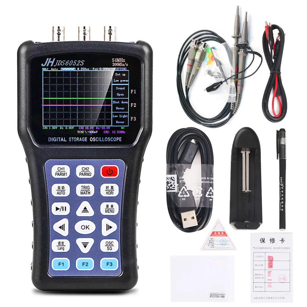 Digital Oscilloscope JDS6052S 2 Channel Handheld Portable Oscilloscope