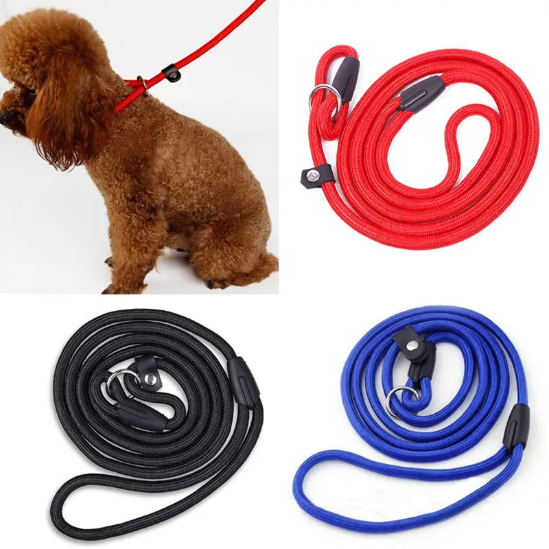 130CM Pet Dog Nylon Rope Training Leash Slip Lead Strap Adjustable Collar Traction Rope for Small & Medium Breed Dogs Supplies