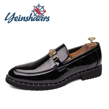

New Mens Shoes Casual Leather Loafers Stylish Shiny Dress Shoes Male Casual Comfortable Summer Shoes Flats Designer Formal Shoes