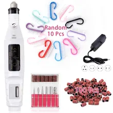 Машинка для маникюра, электрическая дрель для ногтей, набор ручек, 10 шт., щетка для чистки ногтей, удаляет мягкую пыль, шлифовальный пилочка, Гель-лак, инструмент для педикюра