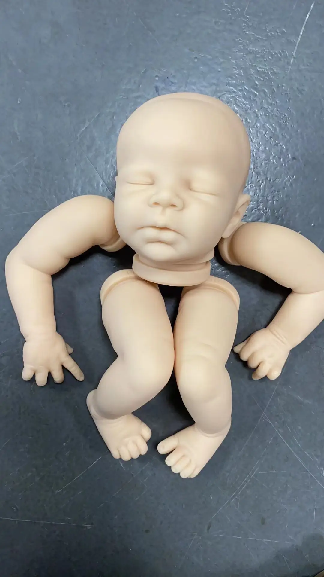 NPK 16inch Reborn Doll Kit Zendric Lifelike Sleeping Newborn Unfinished Doll Parts with Body