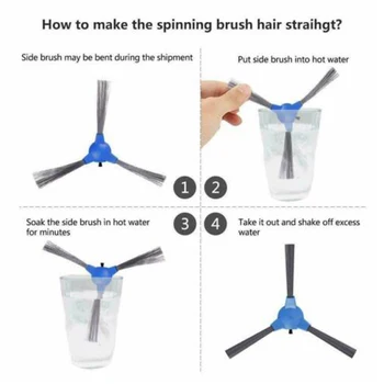 

Side Brush Filters Set Replacement Filter Cleaning Kit For Eufy RoboVac 11S/30/30C/15C Robot Main Brush Cleaning