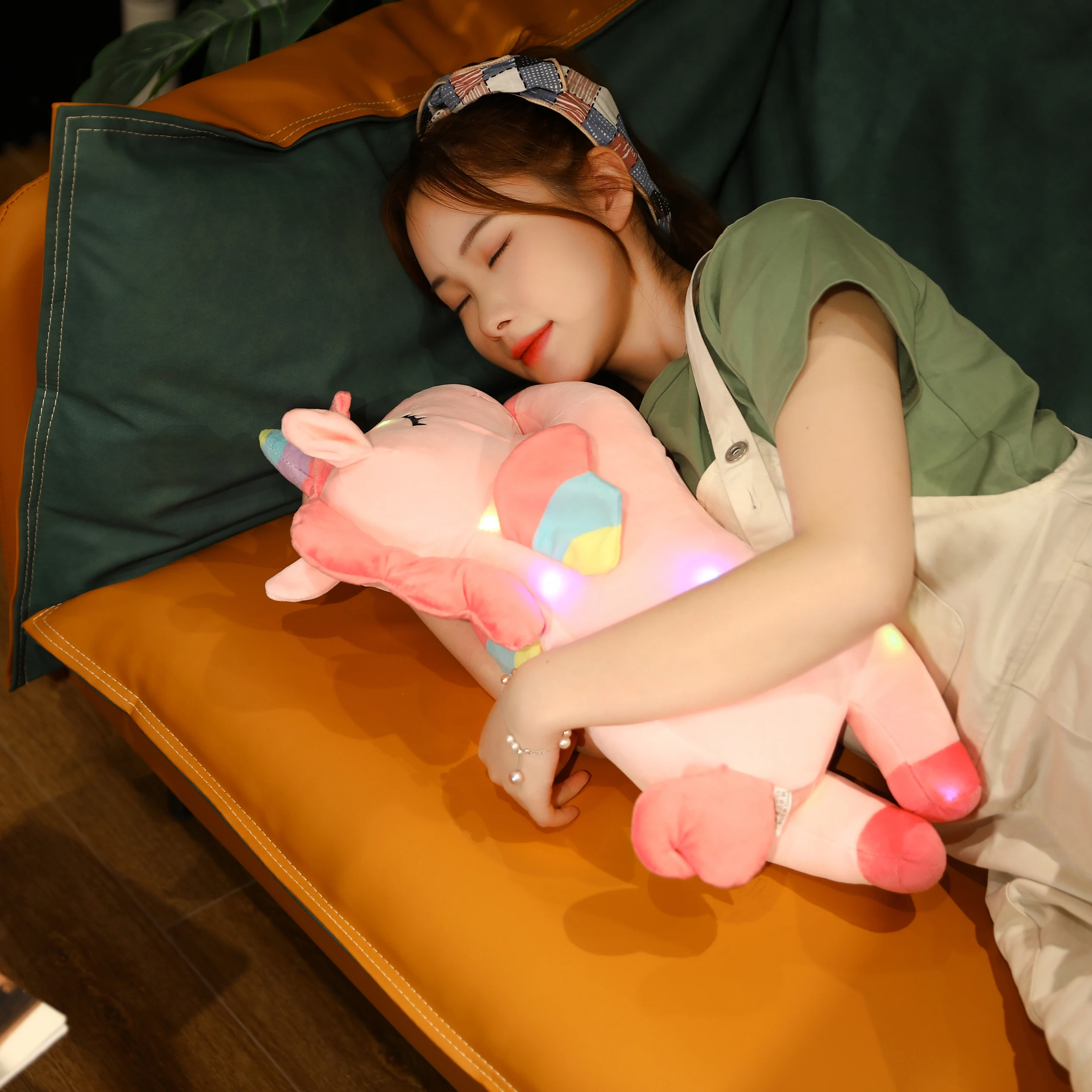 Glowing LED Light Unicorn Plush Toy for Kids