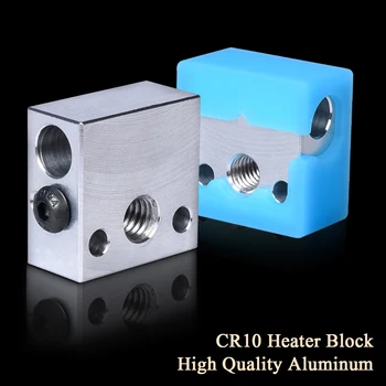 

CR10 Heat Block High Quality Aluminum Heater Block MK8 Silicone Sock For CR10 Hotend Ender3 MK9 3D Printer Extruder J-head Swiss