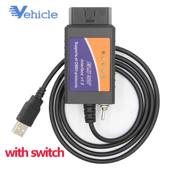

ELM327 V1.5 USB with HS CAN MS CAN Switch PIC18F25K80 CH340 OBD2 diagnostic tool for Ford brush hidden obd2 elm 327 code reader