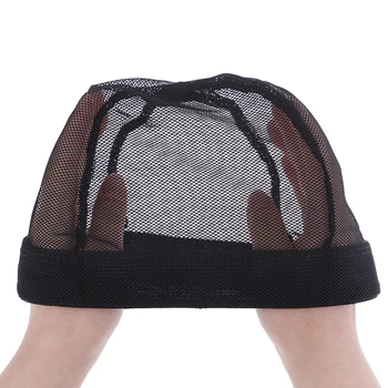 

1 Pcs Black Elastic Nylon Breathable Mesh Net Hairnet Mesh Wig Caps Easier Sew in Hair Stretchable Weaving Cap
